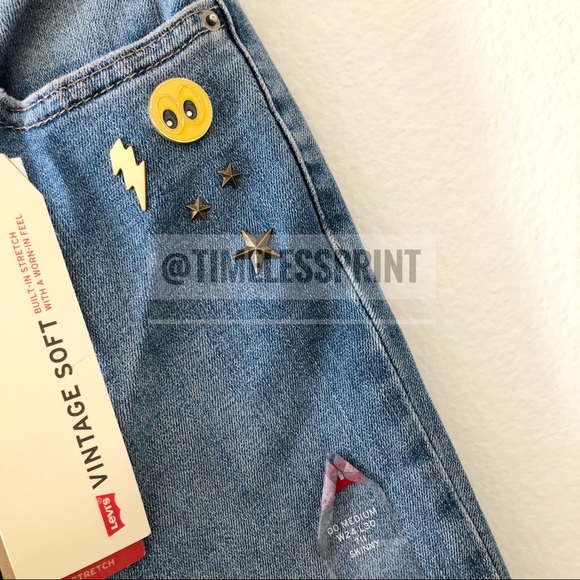 Levi’s Women 711 Skinny Blue Jeans - Picture 3 of 4